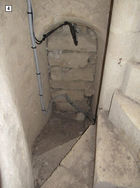 Redécouverte de la porte d'origine d'accès au clocher. Photo P. Jaunet