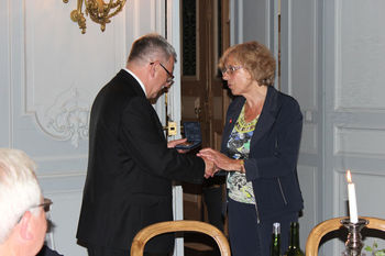 Remise de la médaille de la commune à M. Marian Tomkowicz, maire de la commune de Lesna Podlaska